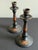 1910s Japanese Lacquer Candlesticks With Gilt Floral Decoration - Pair For Sale In New York - Image 6 of 7