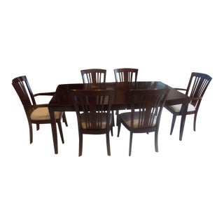 Stickley Boat Shape Dining Table and Bayonne Chairs For Sale