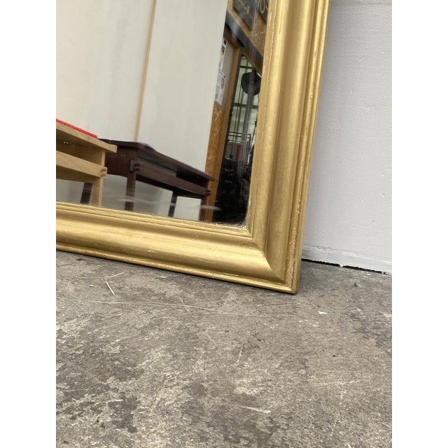 Louis Philippe Mirror in Stuccoed and Gilded Wood, 1800s For Sale - Image 4 of 8