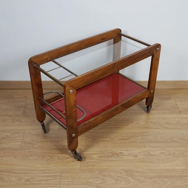 Vintage Art Deco Drinks Trolley, 1940s For Sale - Image 4 of 6