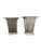 Beautiful silver tapered shape, a flared rim, and a large engraved coat of arms.