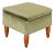 French Art Deco Square Velvet Upholstered Footstool For Sale