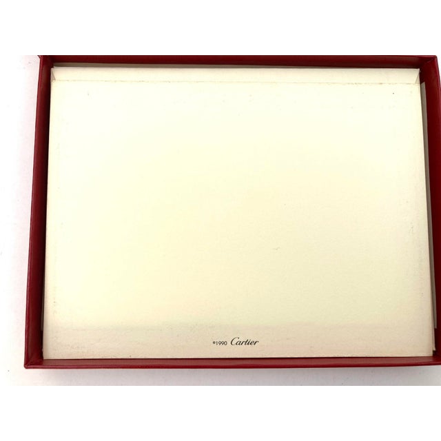 Late 20th Century Cartier Iconic Panther Design Card and Envelope Set Luxury Stationery For Sale - Image 5 of 10