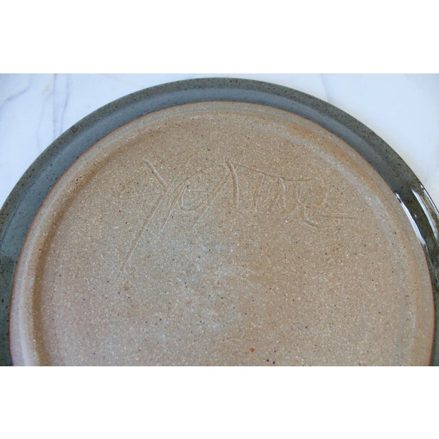 Late 20th Century Vintage Studio Art Pottery Plate For Sale - Image 5 of 5