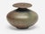 Otto Natzler and Gertrud Natzler Rare form, Round Bottle with Flange, 1974 Earthenware with Gray Green and Sang Nocturne...