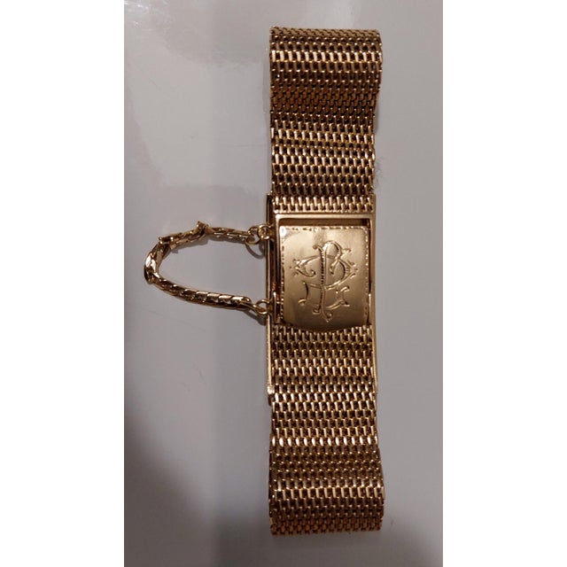 Vintage Bracelet in 18 Karat Gold with 18 Diamonds attributed to Omega, 1957 For Sale - Image 12 of 18