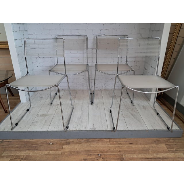 Mid-Century Italian Spaghetti Dining Chairs from Alias, 1980s, Set of 4 For Sale - Image 9 of 18