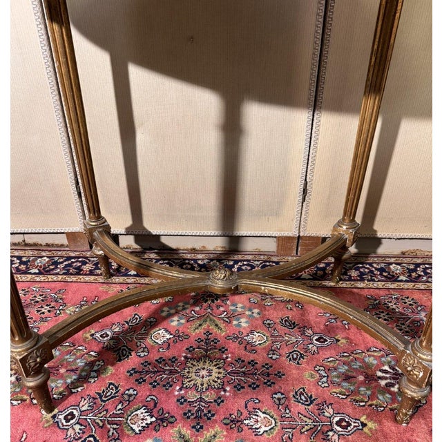 Louis XVI Gilded Wood Pedestridon Table For Sale - Image 4 of 7