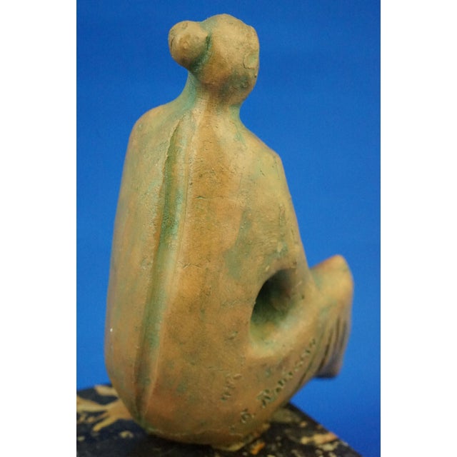 Frank Romero, Stylized Woman, 1950s, Terracotta with Marble Base For Sale - Image 16 of 18