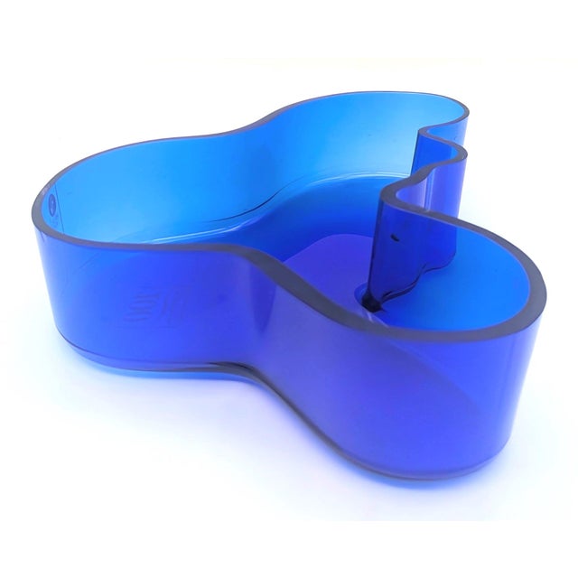 Mid-Century Modern Alvar Aalto's Iittala Cobalt Blue "Savoy" Glass Bowl For Sale - Image 3 of 13