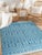 8x10 Stylish Marrakech Blue Tribal Geometric Modern HandKnotted Wool Carpet Rug For Sale In New York - Image 6 of 8