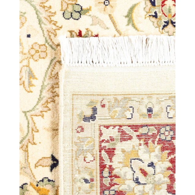 2000 - 2009 Mogul, One-of-a-Kind Hand-Knotted Area Rug in Ivory, 4' 2" x 6' 3" For Sale - Image 5 of 8