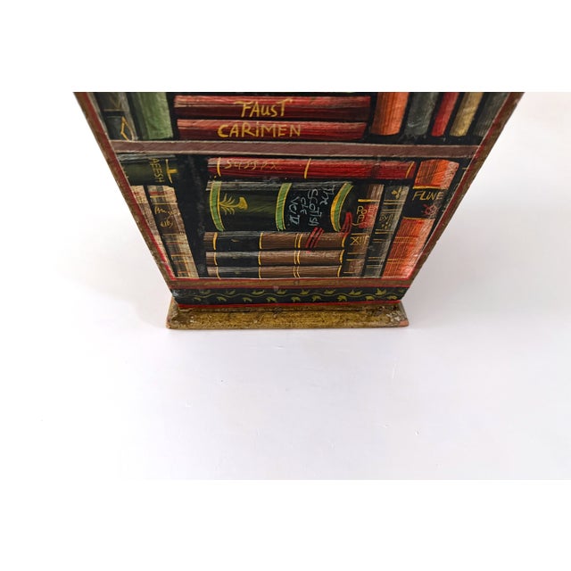 Red 1950s Fornasetti Style Trompe l'Oeil Waste Basket / Planter For Sale - Image 8 of 16