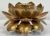Metal Vintage Layered Brass Lotus Candleholder For Sale - Image 7 of 8