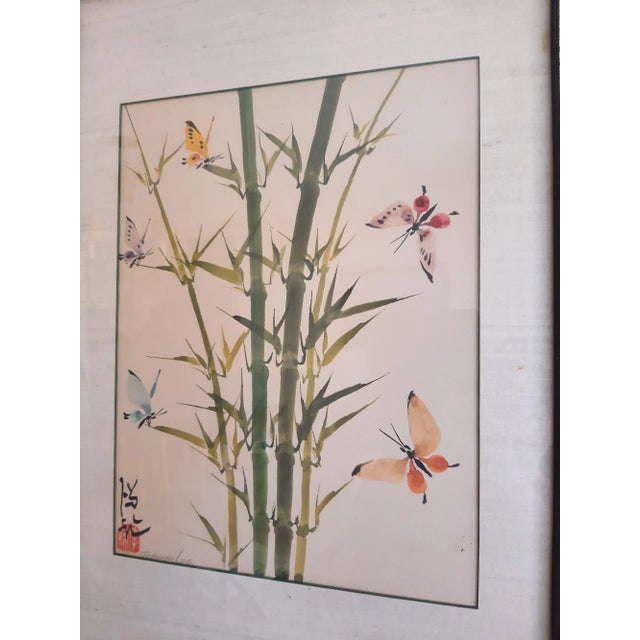 Paint Vintage Pair Famed Johnson Lee Signed Watercolor For Sale - Image 7 of 11