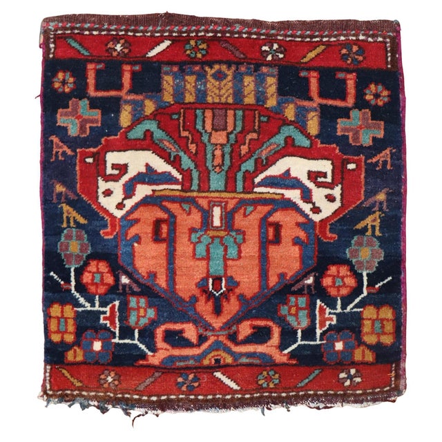 a2nd quarte of the 20th century Persian Bakhtiari Sampler Rug Measures: 1'8'' x 1'10''.
