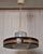 Vintage Hanging Lamp with Opaque White Inner Glass Shade and Brown Metal Trim, 1970s For Sale - Image 6 of 7