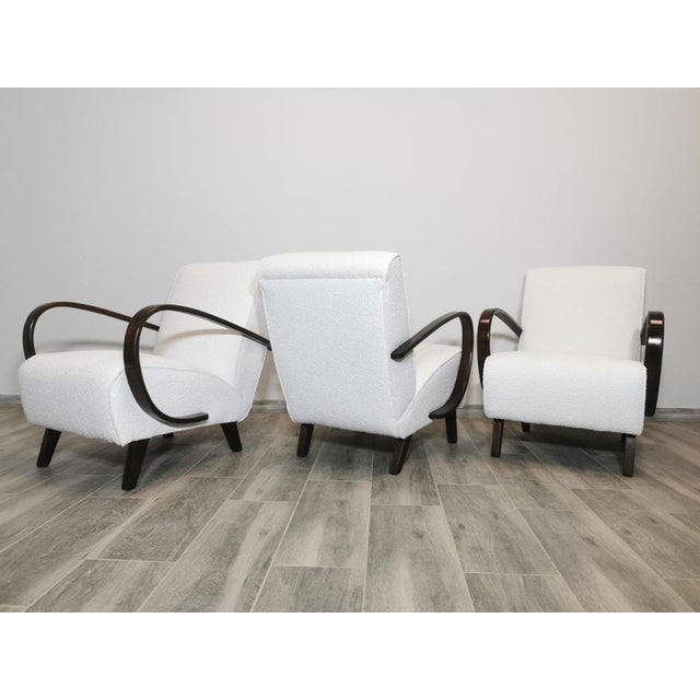 Armchairs by Jindrich Halabala, 1940s, Set of 3 For Sale - Image 16 of 18