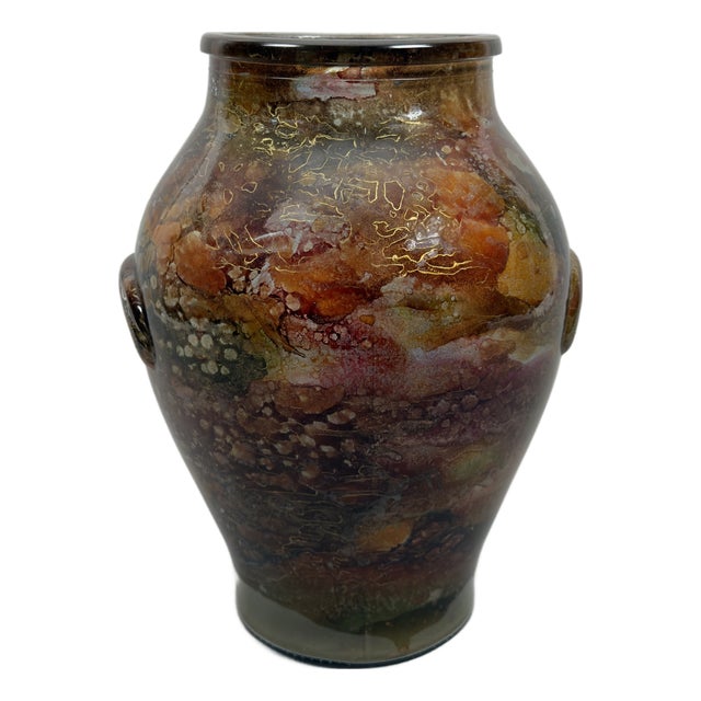 Artistic Glass Vase by Jean Noël Bouillet, 1980s For Sale