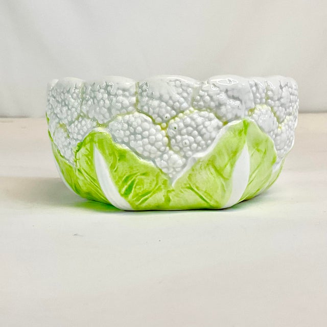 We love this small Cauliflower Serving Bowl for summer entertaining. It’s in the Trompe L’Oeil style and features a white...