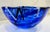 Late 20th Century Kosta Boda Contrast Blue Swirl Crystal Art Glass Bowl by Anna Ehrner For Sale - Image 5 of 10