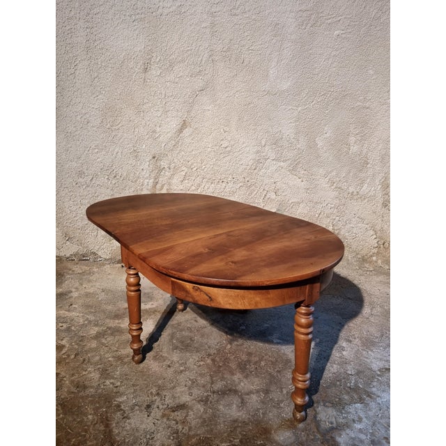 Antique Folding Demi-Lune Dining Table in Walnut, 1890s For Sale - Image 9 of 18