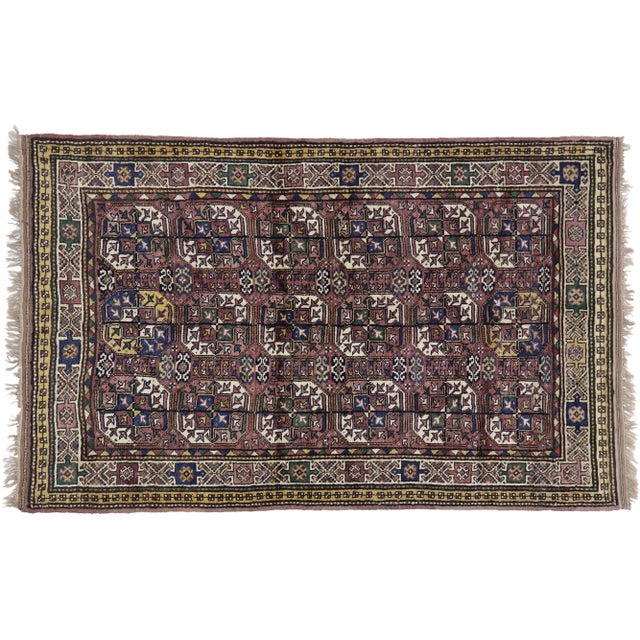 Antique Azerbaijan Rug - 05'01 X 08'01 For Sale - Image 9 of 10