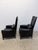 Black Umberto Asnago Black Leather Peggy Lounge Chairs for Georgetti, 1990s - A Pair For Sale - Image 8 of 18
