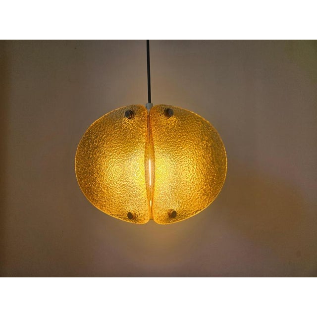 Mid-Century Glass Pendant Lamp, Germany, 1960s For Sale - Image 14 of 15