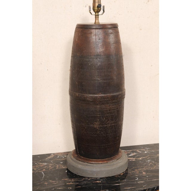 English Antique British Colonial Column Table Lamp For Sale - Image 3 of 10