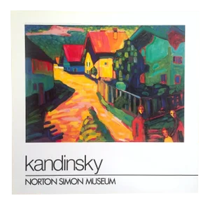 Kandinsky 1982 Lithograph Print Museum Poster " Street in Murnau With Woman " 1908