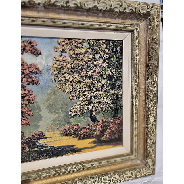 1950s Impasto Fine Art Oil Painting, 'Forest Path' by Leonard Rodowicz For Sale - Image 4 of 12