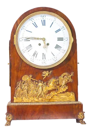 19th C. French Empire Bronze Mounted Large Clock