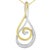 Cascading down to create two elegant spirals, each curve of this exquisite pendant is lined with glittering diamonds....