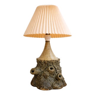 Vintage Swedish Ceramic Table Lamp by Ole Victor for Krukmakeriet Fågelmara, 1960s For Sale