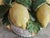 French Country Vintage Majolica Italy Lemons in Woven Basket Centerpiece 1950's For Sale - Image 3 of 6