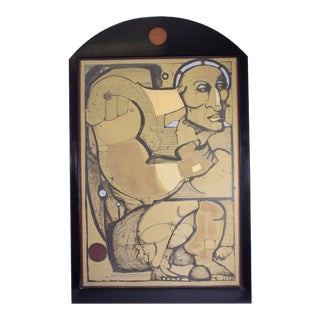 Abstract Lithograph of a Figure by Slade Graves For Sale