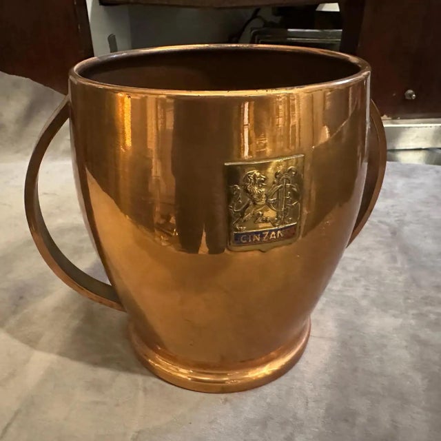 1950s Mid-Century Modern Copper Italian Wine Cooler by Cinzano For Sale - Image 11 of 14