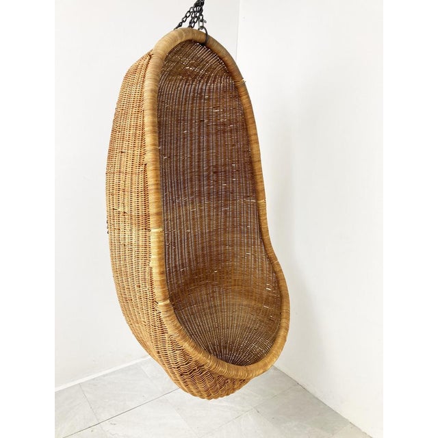 1960s Vintage Hanging Egg Chair attributed to Nanna Ditzel, 1960s For Sale - Image 5 of 9