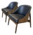 Mid Century Molded Plywood and Black Vinyl Chairs by Kodawood - A Pair For Sale