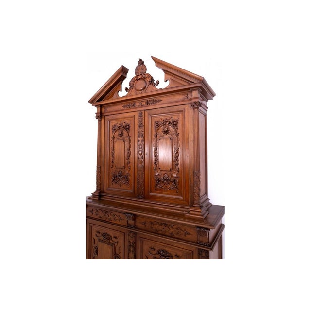 Wood Antique French Majestic Cabinet, 1880 For Sale - Image 7 of 18