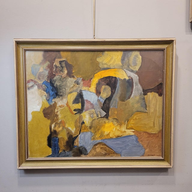 Yves Frangeul, Abstract Composition, 1964, Oil on Canvas For Sale - Image 3 of 18