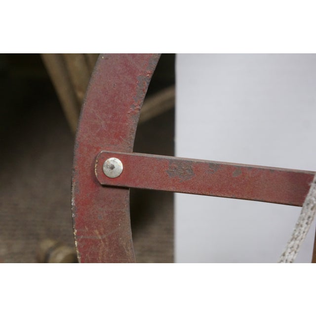 Mid Century Royal Racer Oak & Metal Sled Flexible Flyer Style Snow Sleigh For Sale - Image 6 of 18