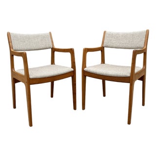 Vintage Danish Modern Solid Teak Dining Chairs by D-Scan For Sale