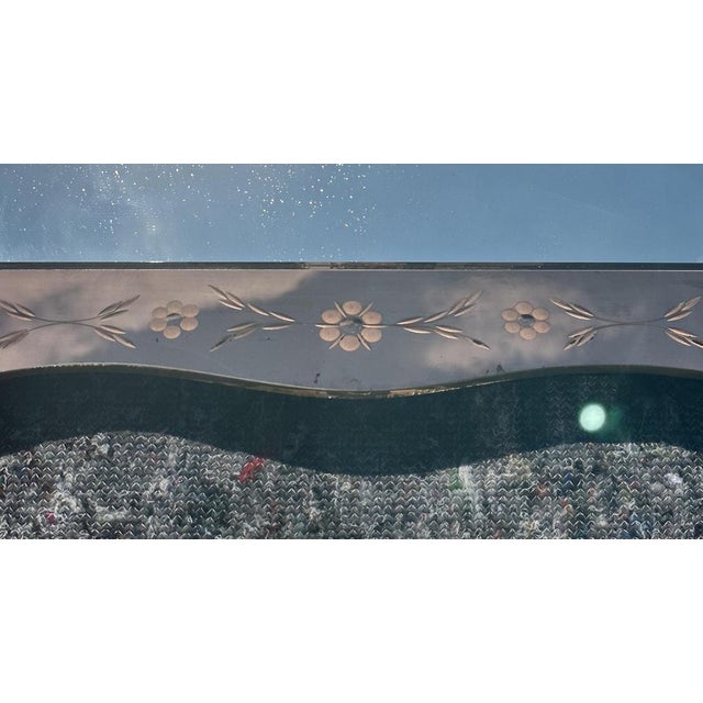 Art Deco Rose Glass Bevelled Venetian Flower Petal Mirror, 1930s For Sale - Image 12 of 18