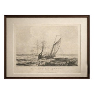 Sherlock, Fishing Boats at Sea, 1811, Etching For Sale