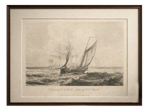 Sherlock, Fishing Boats at Sea, 1811, Etching