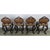 French Set of Four French Embossed Leather Stools, Circa 1900 For Sale - Image 3 of 7