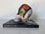 A striking 1980s handmade pottery sculpture signed “Katty,” depicting a stylized woman’s head with expressive facial...