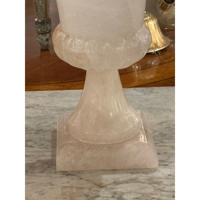 Gemstone Pair of Polished Rock Crystal Vases For Sale - Image 7 of 7
